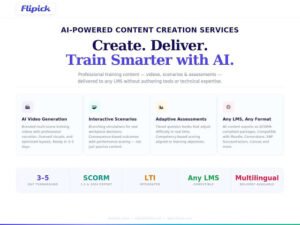 Flipick Launches AI-Powered Training Content Creation Services for Any LMS